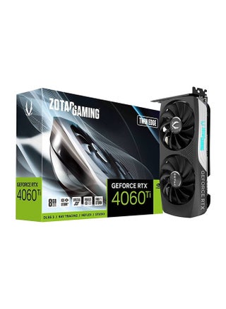 GAMING GeForce RTX 4060 Ti Twin Edge Graphics Card, 8GB GDDR6 128-bit Memory, 2535MHz Engine Clock, 4352 CUDA Cores, 18 Gbps Memory Clock, PCI E 4.0, 3*DisplayPort / 1*HDMI | ZT-D40610E-10M Black - pnsku/N70066121V/45/_/1714973975/9c798113-1a26-497d-bbe4-dbd379da88c6