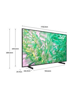 سامسونج تلفزيون ذكي، كريستال UHD، DU8000، 50 بوصة، 2024، الإصدار العالمي، لون كريستالي ديناميكي، ترقية 4K، نظام تشغيل Tizen، تصميم AirSlim  - Image 3