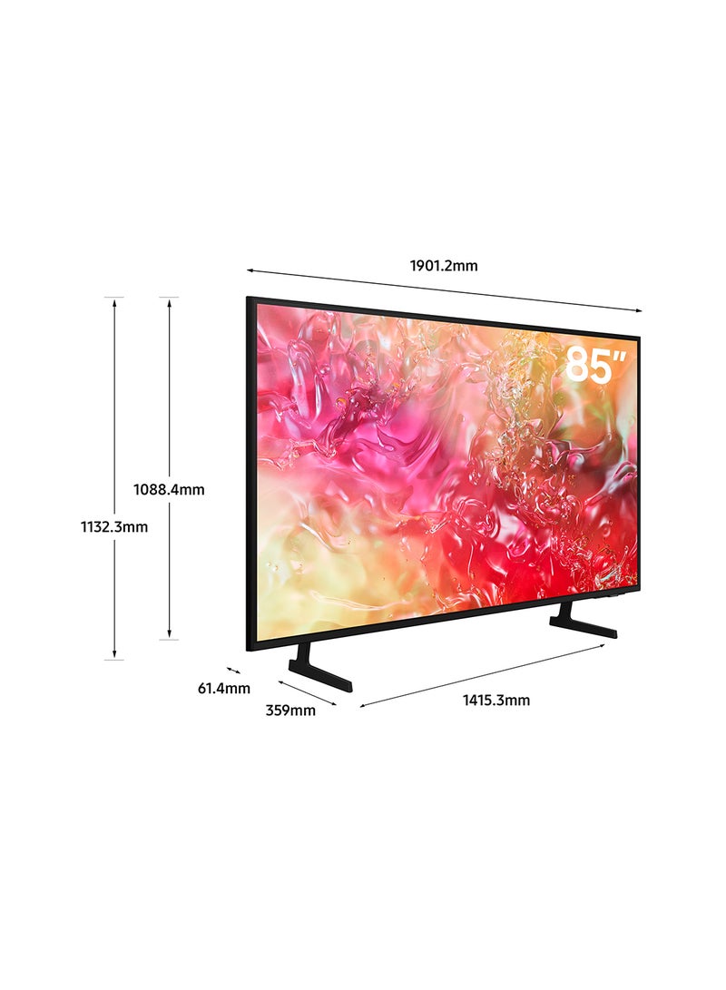 Samsung Smart TV, Big TV, Crystal UHD, DU7000, 85 Inch, 2024, International Version PurColor, 4K Upscaling, Tizen OS, Q-Symphony UA85DU7000 Black - Image 3