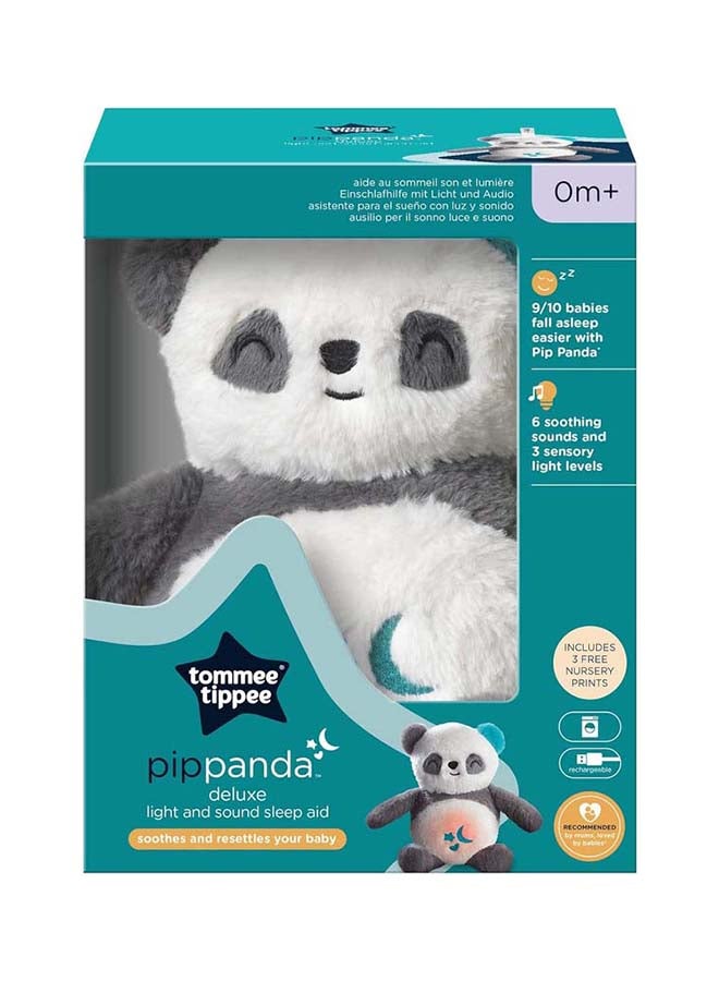 tommee tippee - Deluxe Baby And Toddler Sound And Light Sleep Aid With Crysensor, 6 Soothing Sounds And Nightlight, Usb-Rechargeable And Machine Washable, Pip The Panda - Image 1