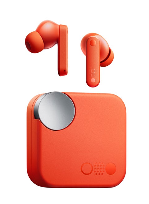 Buds, With Dirac Opteo For Hifi Sound And Ultra Bass Technology, Upto 42dB Noise Cancellation With 35.5 Hours Of Playback Time, Bluetooth 5.3, Dual Connection Supported Orange