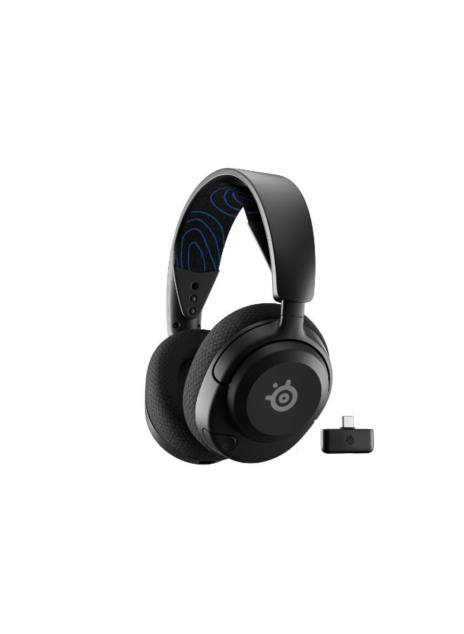 steelseries - Arctis Nova 5P Wireless Headphones, 40mm Neodymium Drivers, ClearCast Gen 2.x, Retractable Boom, 360° Spatial Audio, Quick-Switch Wireless, Black / Blue | 61673 - Image 1