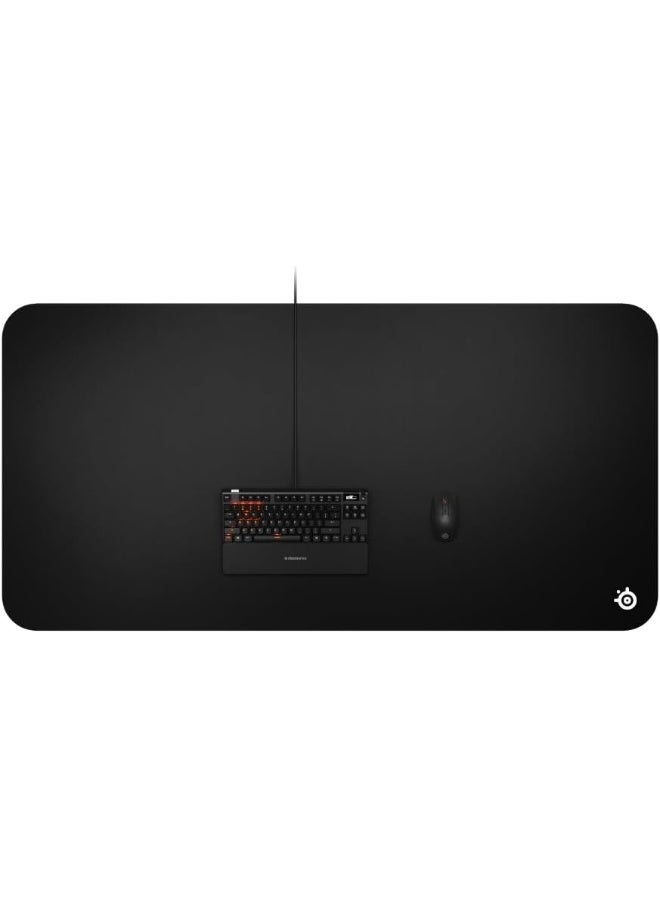 ستيل سيريز وسادة ماوس QcK 5XL EΤΑΙL تسيطر على مكتبك بأداء لا مثيل له بحجم كبير جداً (1600x800mmx3mm)، قماش ميكرو منسوج، قاعدة مطاطية غير قابلة للانزلاق، حواف مخيطة متينة وتصميم قابل للغسل - Image 3