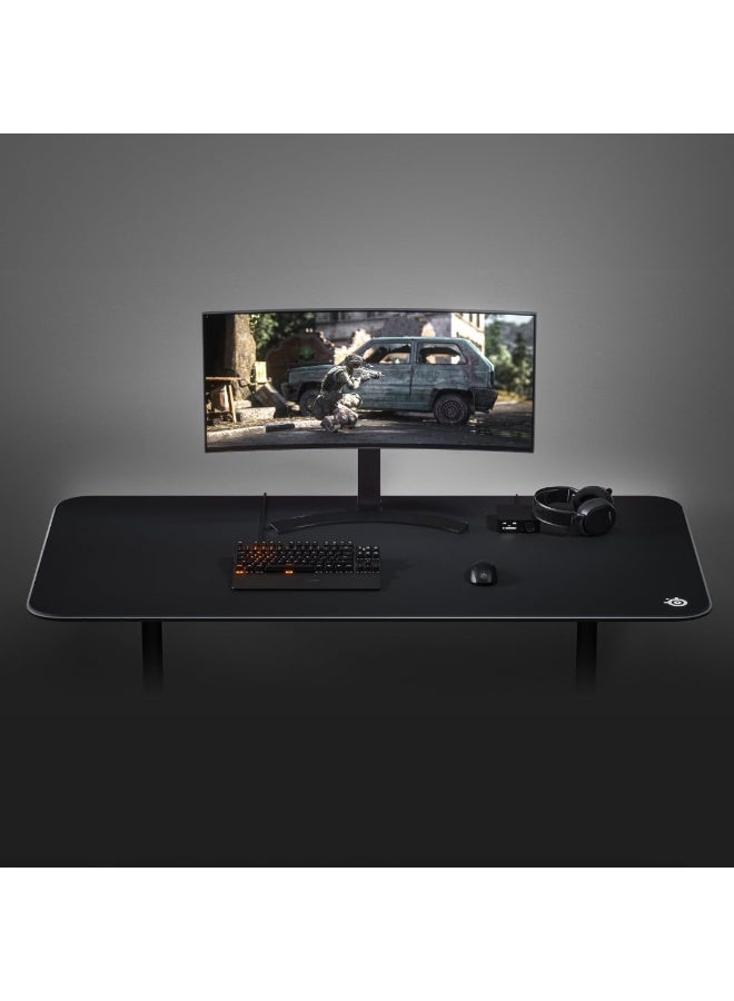 ستيل سيريز وسادة ماوس QcK 5XL EΤΑΙL تسيطر على مكتبك بأداء لا مثيل له بحجم كبير جداً (1600x800mmx3mm)، قماش ميكرو منسوج، قاعدة مطاطية غير قابلة للانزلاق، حواف مخيطة متينة وتصميم قابل للغسل - Image 5