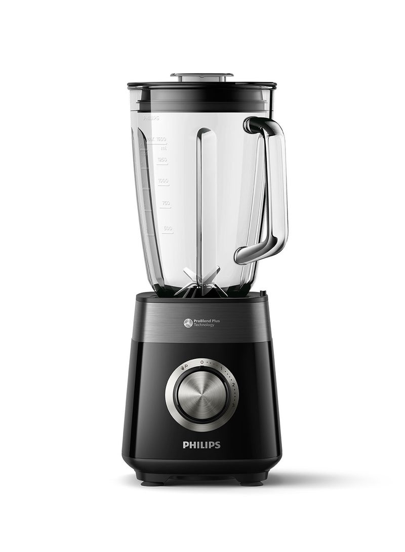 Philips - 5000 Series Blender,3 Speed+ Pulse, ProBlend Plus Technology, Chopper & Mill Attachment 2 L 1200 W HR3033/00 Black - Image 1