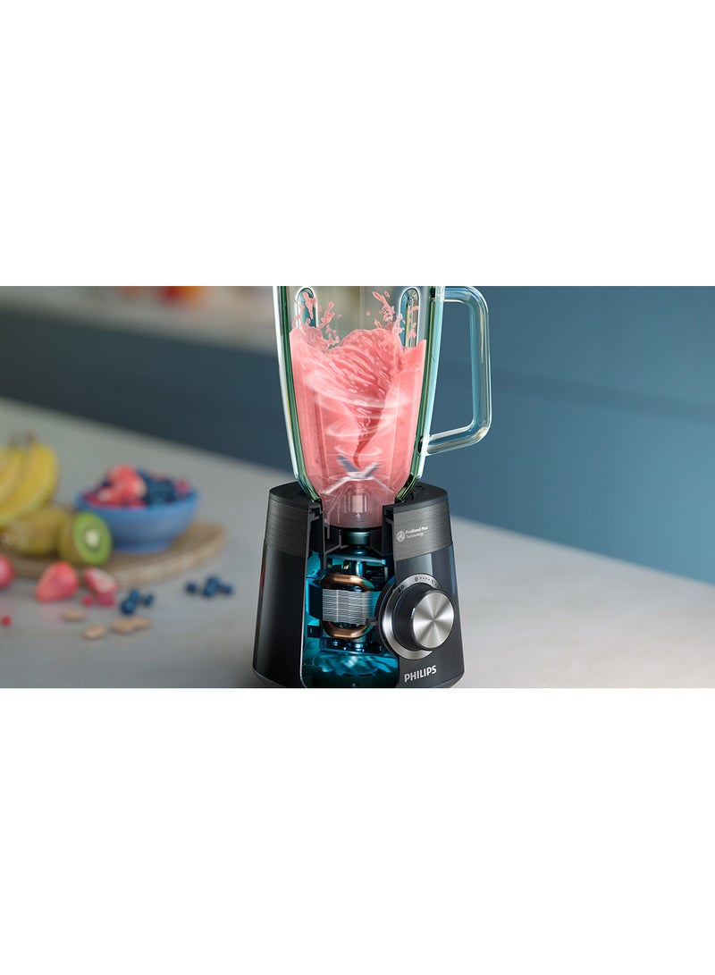 Philips - 5000 Series Blender,3 Speed+ Pulse, ProBlend Plus Technology, Chopper & Mill Attachment 2 L 1200 W HR3033/00 Black - Image 1