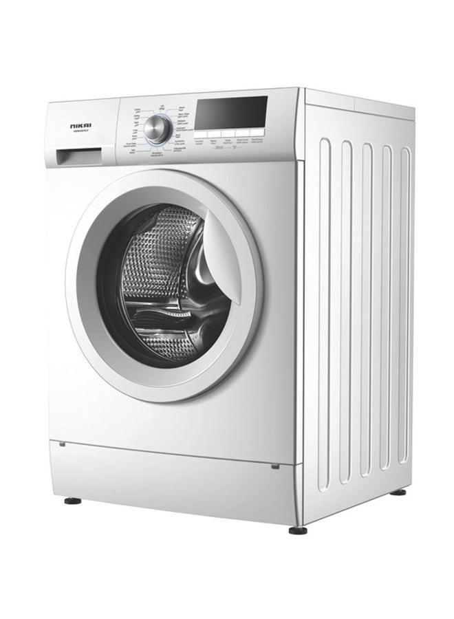 6kg Front Loading Washing Machine | High Energy Efficiency | LED Digital Display & Chrome Door | Quick Wash | Auto Balancing Control | Silent Operation | Stainless Steel Drum NWM600FN24 White 