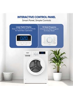NIKAI 6kg Front Loading Washing Machine | High Energy Efficiency | LED Digital Display & Chrome Door | Quick Wash | Auto Balancing Control | Silent Operation | Stainless Steel Drum 6 kg NWM600FN24 White  - Image 4
