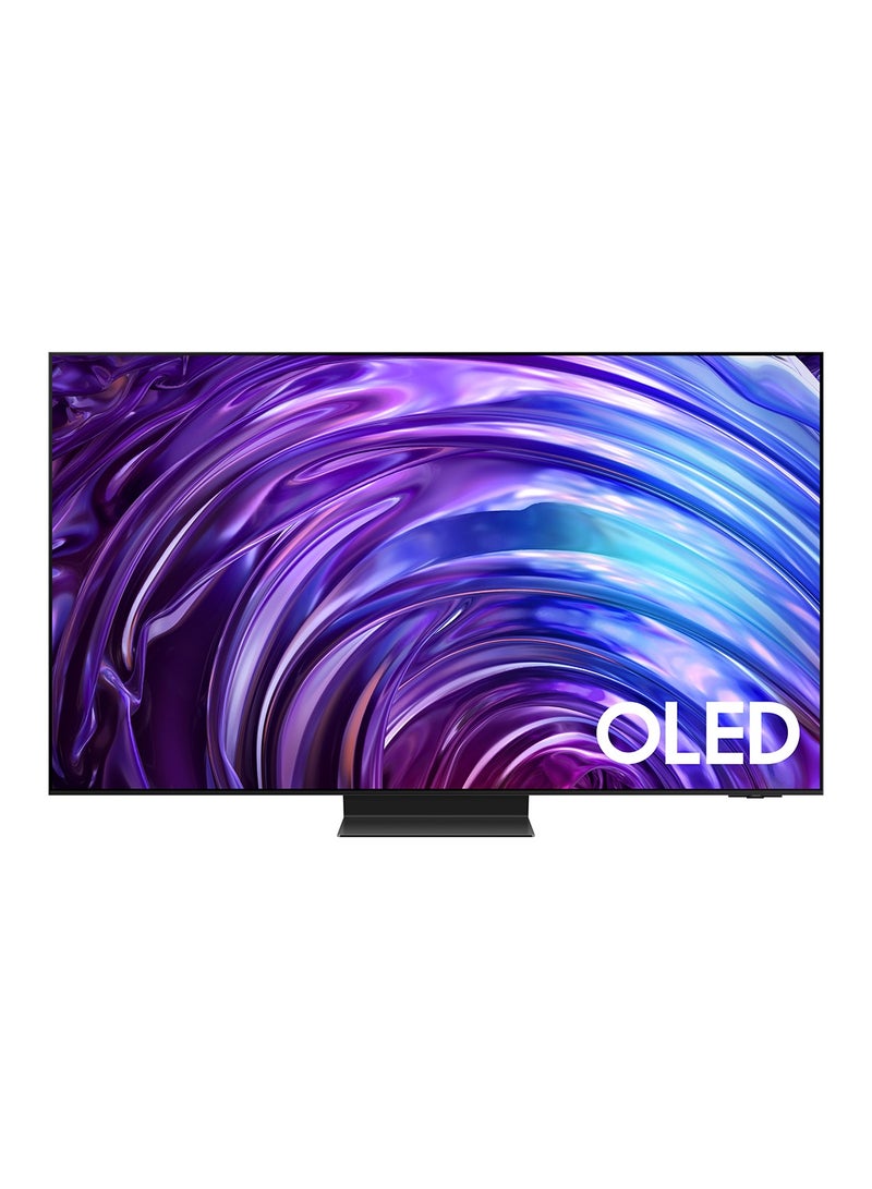 سامسونج - تلفزيون ذكي 77 بوصة OLED 4K QA77S95DAUXEG Tizen OS ذكي أسود + غسالة سامسونج 8 كجم WW80CGC0EDABAS - Image 1