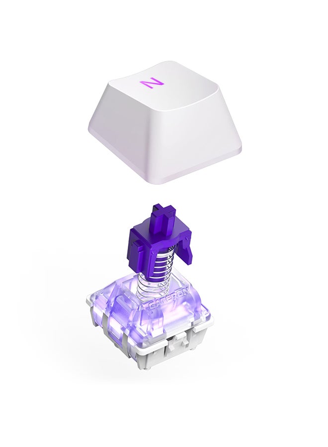 NZXT - NZXT Function 2 Mini TKL Compact Tenkeyless Optical Gaming Keyboard - White - Image 1