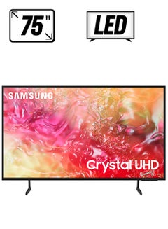 Samsung Smart TV, Big TV, Crystal UHD, DU7000, 75 Inch, 2024, International Version PurColor, 4K Upscaling, Tizen OS, Q-Symphony UA75DU7000 Black  - Image 1