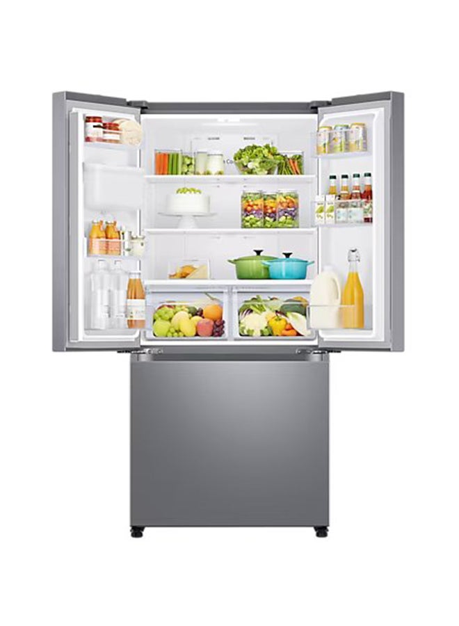Samsung - 563L Gross - 470L Net Capacity French Door Fridge With Drawer, Twin Cooling Plus, Fingerprint Resistant Finish, Water Dispenser, Easy Access Control 563 L RF49A5202SL Silver - Image 1