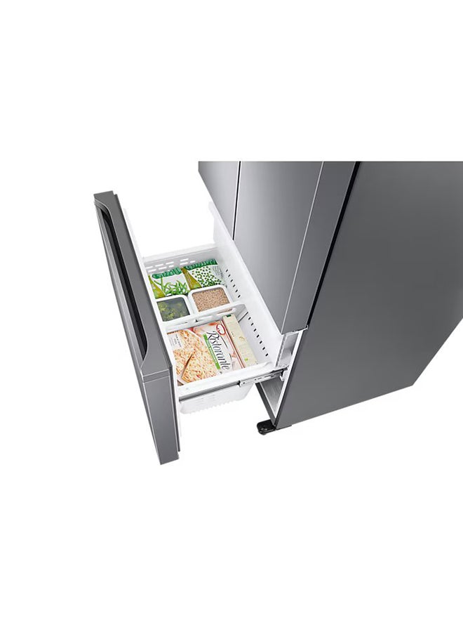 Samsung - 563L Gross - 470L Net Capacity French Door Fridge With Drawer, Twin Cooling Plus, Fingerprint Resistant Finish, Water Dispenser, Easy Access Control 563 L RF49A5202SL Silver - Image 1