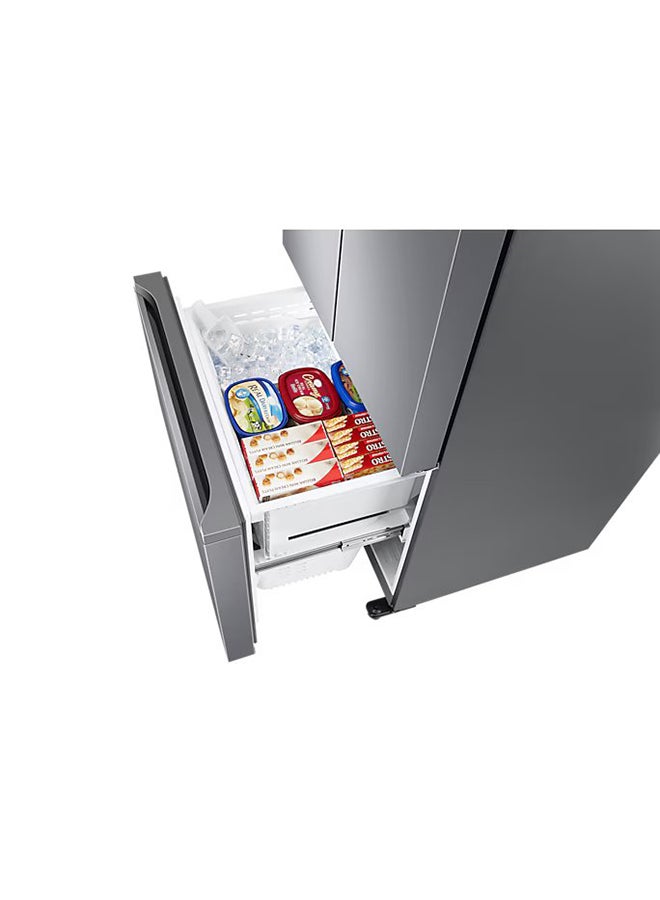 Samsung - 563L Gross - 470L Net Capacity French Door Fridge With Drawer, Twin Cooling Plus, Fingerprint Resistant Finish, Water Dispenser, Easy Access Control 563 L RF49A5202SL Silver - Image 1
