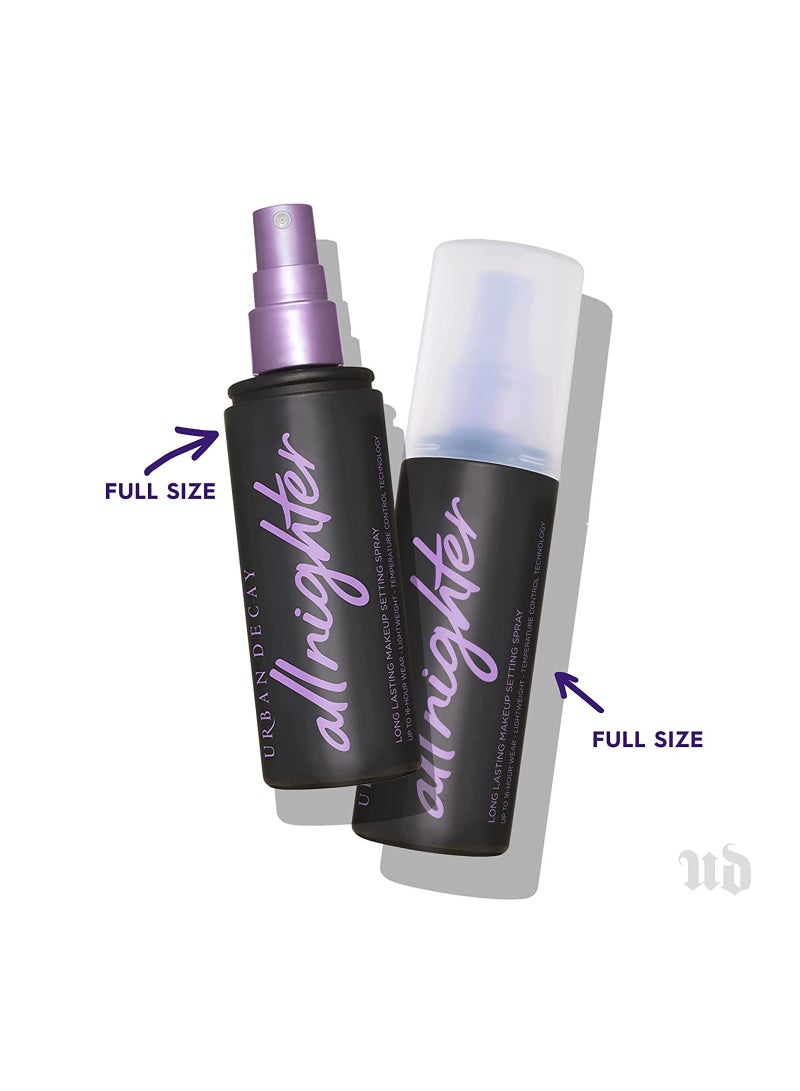 Urban Decay 2 Piece- All Nighter Long-Lasting Makeup Setting Spray  - Lasts Up to 16 Hours - 118Ml X 2 clear