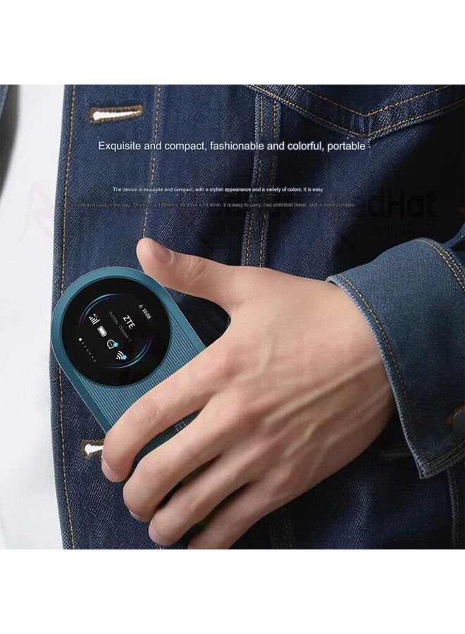 زد تي اي U10S Pro 4G WiFi 6 - جهاز توجيه Wi-Fi محمول للجيب مزود ببطارية 3000 مللي أمبير في الساعة أزرق - Image 5