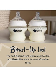 tommee tippee Tommee Tippee Closer to Nature Baby Bottles, Slow-Flow Breast-Like Teat with Anti-Colic Valve, 260ml, Pack of 3, Jungle Blues  - Image 5