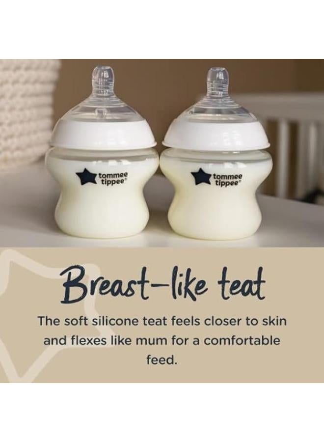 Jungle Blues Bottles 3-Pack 260ml | Slow-Flow Teat, Anti-Colic Valve | BPA-Free Feeding Bottles for Newborns