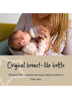tommee tippee Tommee Tippee Closer to Nature Baby Bottles, Slow-Flow Breast-Like Teat with Anti-Colic Valve, 260ml, Pack of 3, Jungle Blues  - Image 4