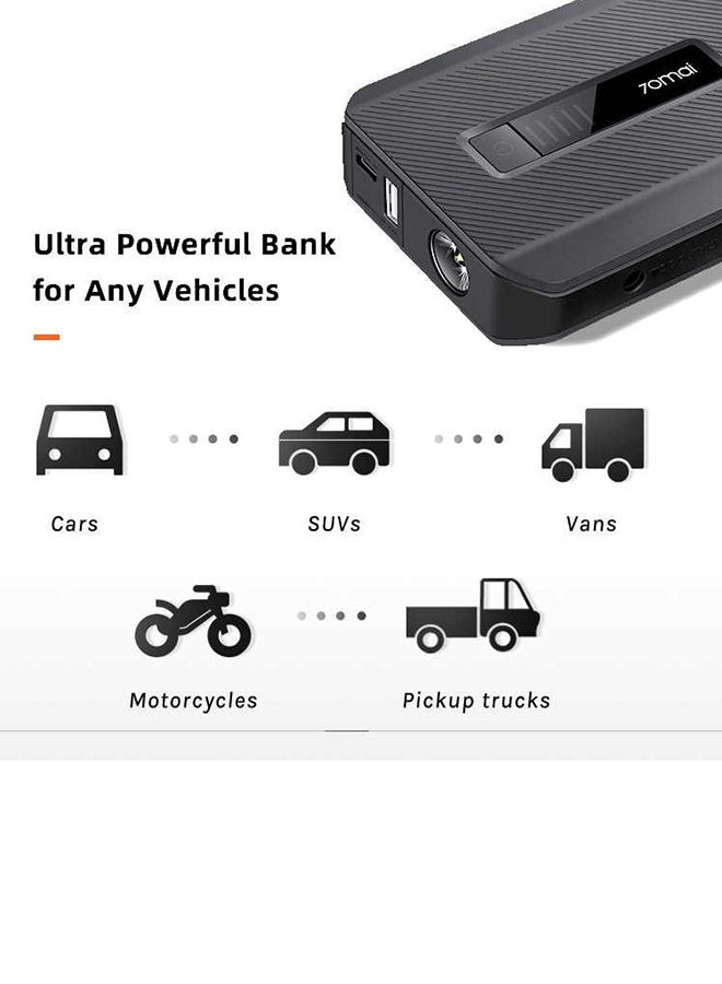 70mai - Car Emergency Jump Starter Max PS06 External Battery 18000mah 1000A Power Bank Jump starter Auto Buster Booster Black - Image 1