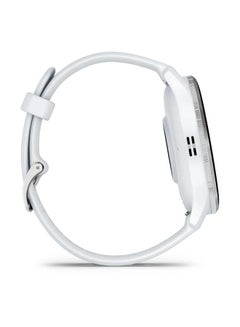 GARMIN VENU 3 SILVER STAINLESS STEEL BEZEL WITH WHITESTONE CASE AND SILICONE BAND  - Image 2