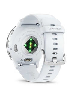 GARMIN VENU 3 SILVER STAINLESS STEEL BEZEL WITH WHITESTONE CASE AND SILICONE BAND  - Image 4