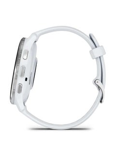 GARMIN VENU 3 SILVER STAINLESS STEEL BEZEL WITH WHITESTONE CASE AND SILICONE BAND  - Image 3