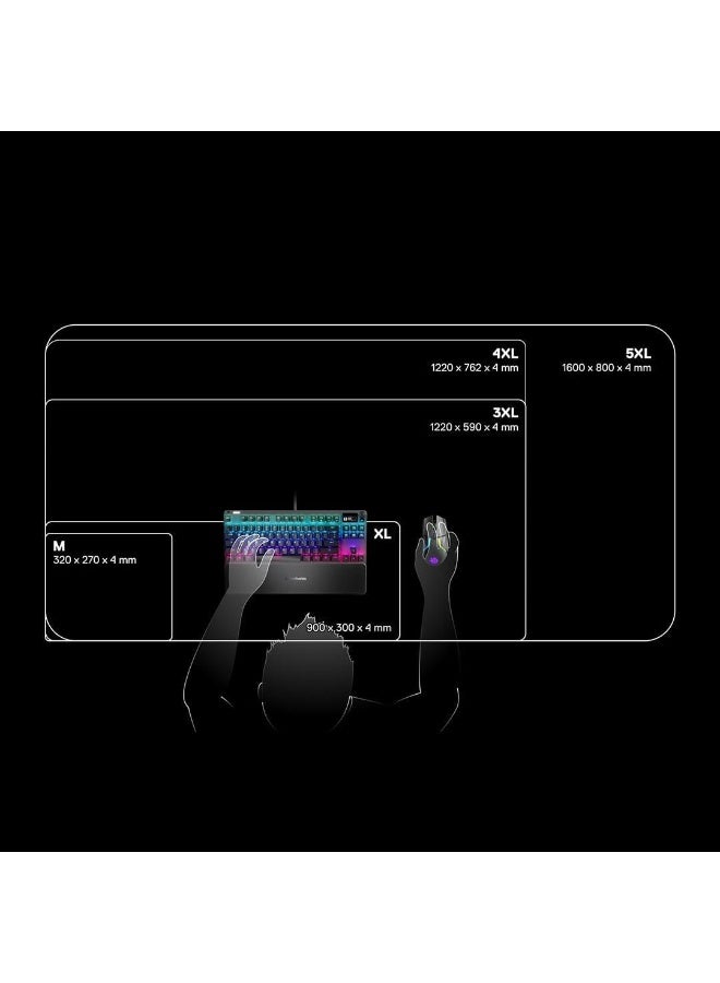 ستيل سيريز وسادة ماوس للألعاب QcK Prism Cloth 5XL ETAIL RGB، تتبع دقيق بكسل، سطح قماش ميكرو منسوج، يوفر، 16.8 مليون لون قابل للتخصيص، متينة، حجم 5XL (1600x800mmx4mm) - Image 5