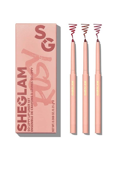 SO LIPPY LIP LINER SET 3PCS ROSY ROSY