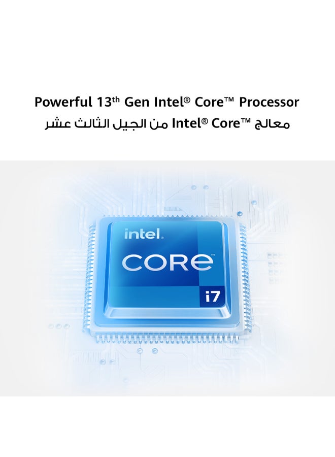 هواوي - لابتوب ميت بوك دي 14 2024 بشاشة مقاس 14 بوصة، ومعالج كور i5-12450H، الجيل 12/ذاكرة وصول عشوائي سعة 8 جيجابايت/محرك أقراص اس اس دي سعة 512 جيجابايت/بطاقة رسومات انتل يو اتش دي /نظام تشغيل ويندوز 11 هوم/ الإنجليزية/العربية فضي - Image 1