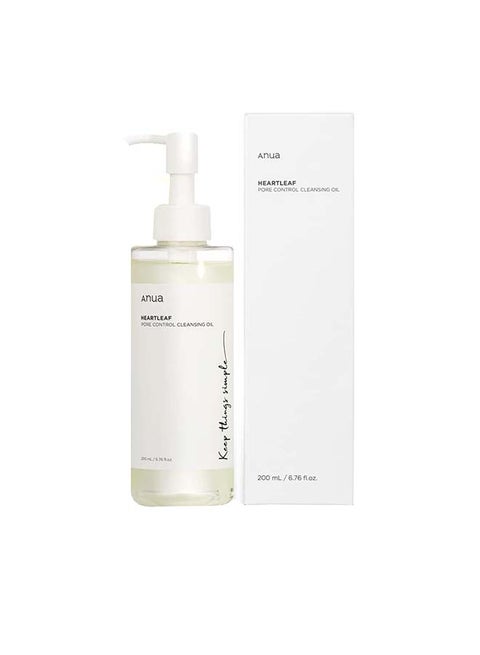Heartleaf Pore Control Cleansing Oil, Oil Cleanser for Face, Makeup Blackhead Remover, Double Cleansing, Facial Cleanser, Mild Ingredients, Korean Skin Care 6.76 fl oz(200ml) 200ml