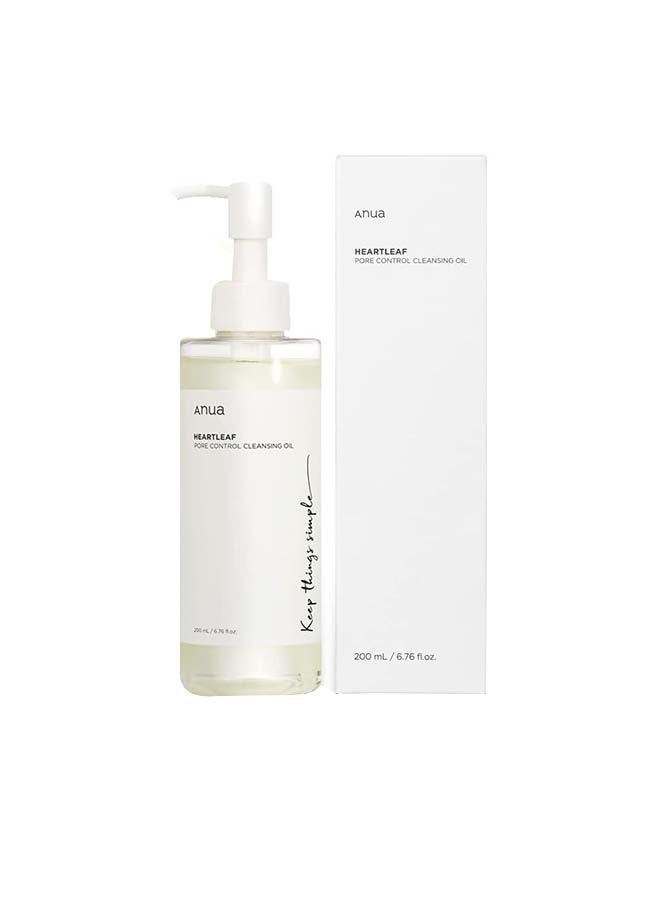 Heartleaf Pore Control Cleansing Oil, Oil Cleanser for Face, Makeup Blackhead Remover, Double Cleansing, Facial Cleanser, Mild Ingredients, Korean Skin Care 6.76 fl oz(200ml) 200ml - https://f.nooncdn.com/p/pnsku/N70068510V/45/_/1714972923/ba7e03db-dd26-4f5c-9a1b-7cf7d3748dd4.jpg?width=original