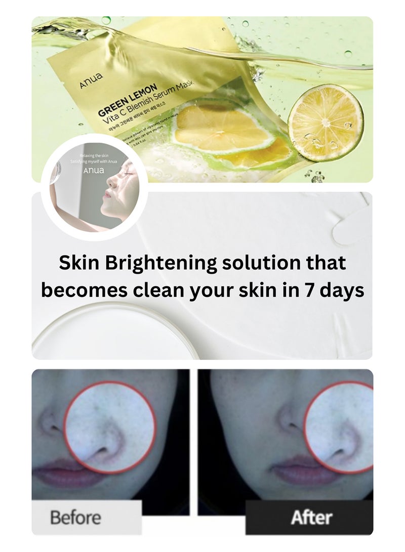 Anua - Skincare Refresh Pack - Quercetinol Pore Deep Cleansing Foam 150ml & Green Lemon Vita-C Blemish Serum Mask 25ml | Deep Pore Cleansing, Brightening, and Blemish Control 175ml - Image 1