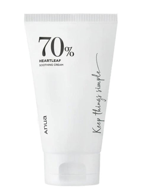 Heartleaf 70% Soothing Cream - Dermatologist-Tested Moisturizer With Natural Heartleaf Extract - Lightweight And Calming Formula For All Skin types - Intense Hydration And Redness Relief 100ml