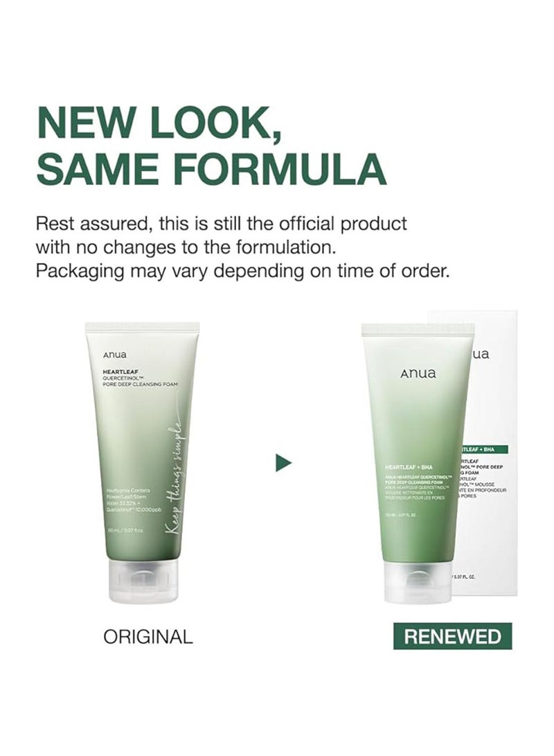 Anua Heartleaf Pore Control Cleansing Oil & Deep Cleansing Foam Korean Facial Cleansers, Daily Makeup Blackheads Removal ( 200 ml / 150 ml ) 350ml  - Image 2
