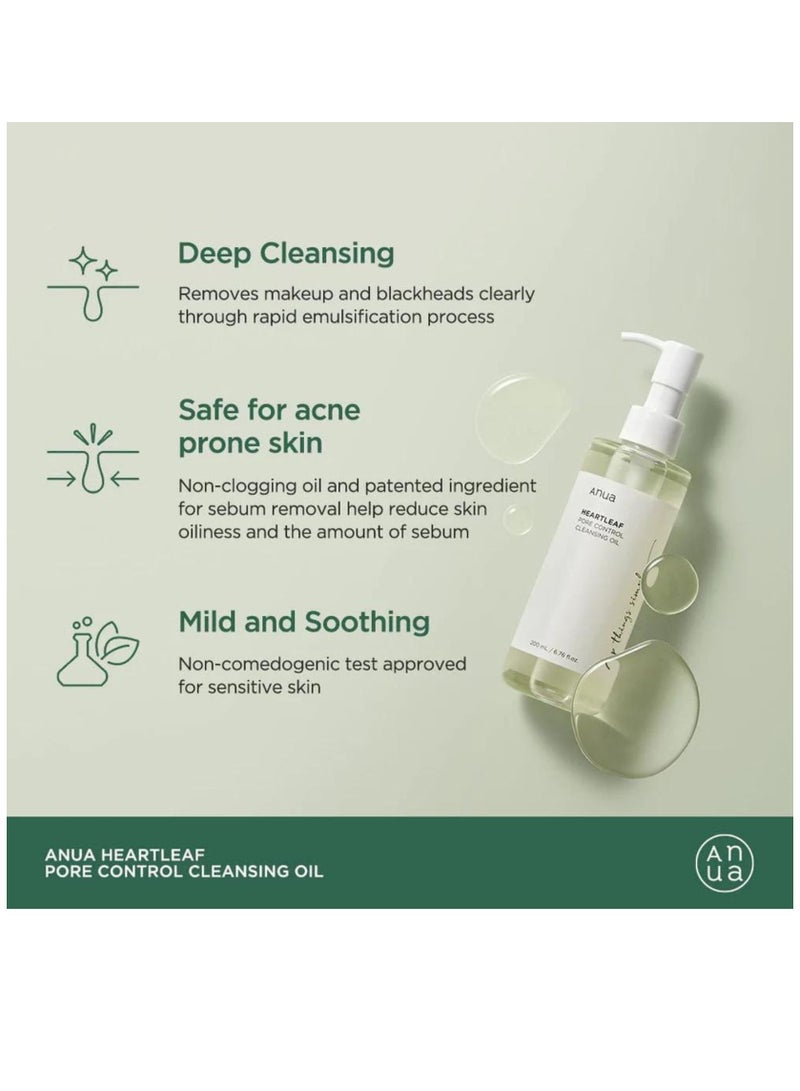 Anua Set - (Pore Control Cleansing Oil - 80% Calming Ampoule and 77% Calming Toner | pH 5.5 - Face Massager) Korean Facial Skin Trouble Care - Calming Skin - Refreshing - Hydrating 480ml  - Image 4