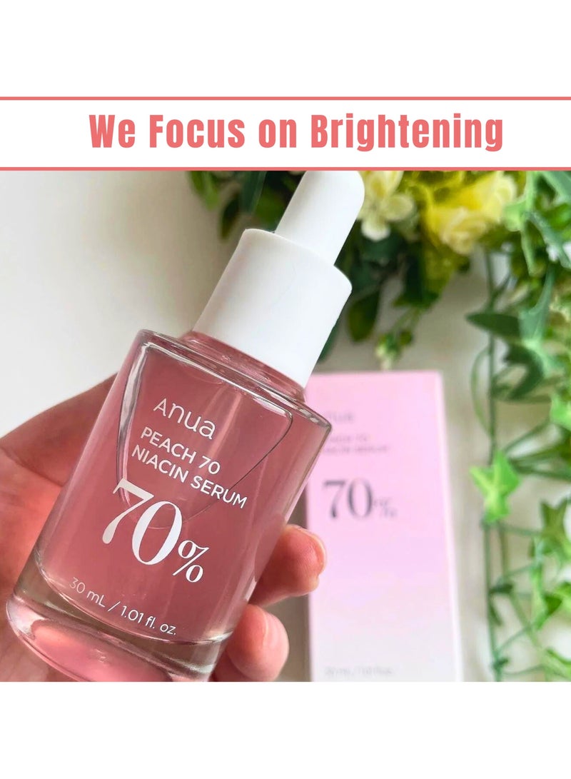 Anua - Peach 70% Niacinamide Serum 30ml / Brightening Hydrating Face Serum Hyperpigmentation Treatment Reducing Melanine Daily Clean Beauty 1.01 fl.oz / 30ml - Image 1