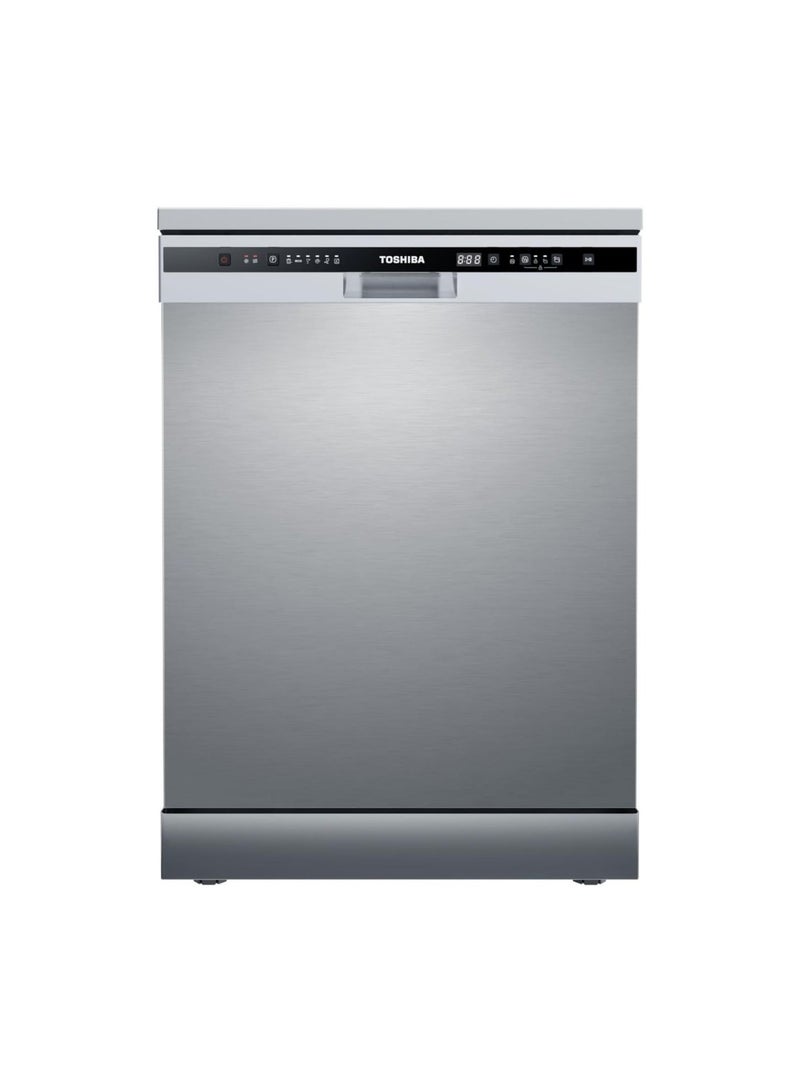 Toshiba Freestanding Dishwasher, 598mm, 13 Persons DW-13F8AF(SS) silver  - Image 1