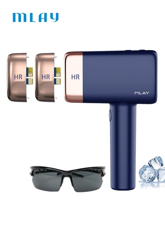 MLAY T14 Laser Painless Hair Removal Device Include 3 Hair Removal Lamps Dark Blue - Image 1