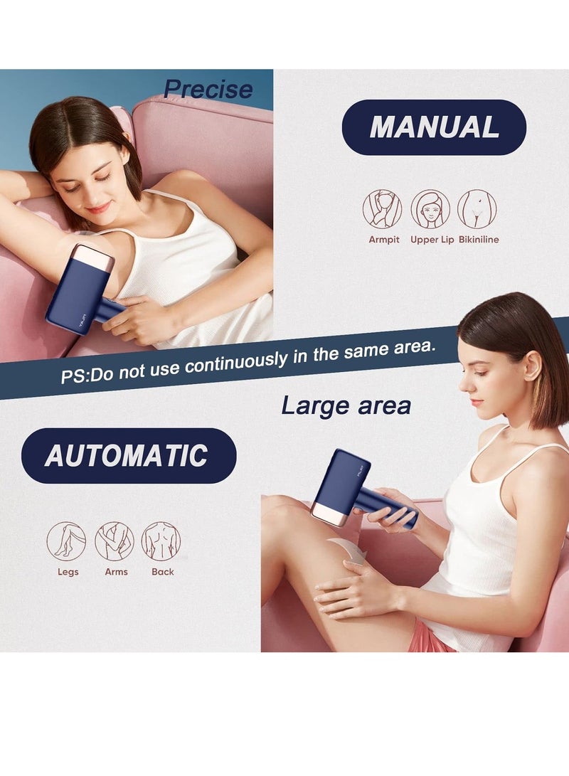 MLAY T14 Laser Painless Hair Removal Device Include 3 Hair Removal Lamps Dark Blue - Image 3