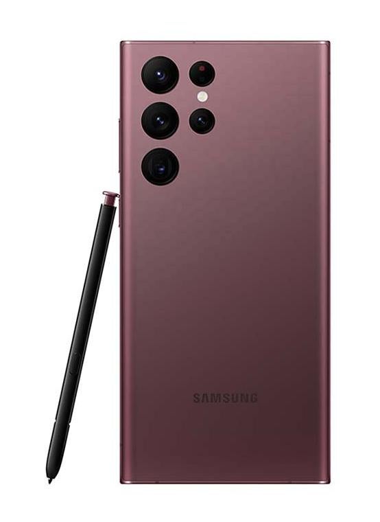 Samsung Renewed - Galaxy S22 Ultra Dual SIM Burgundy 12GB RAM 512GB 5G - Middle East Version - Image 3
