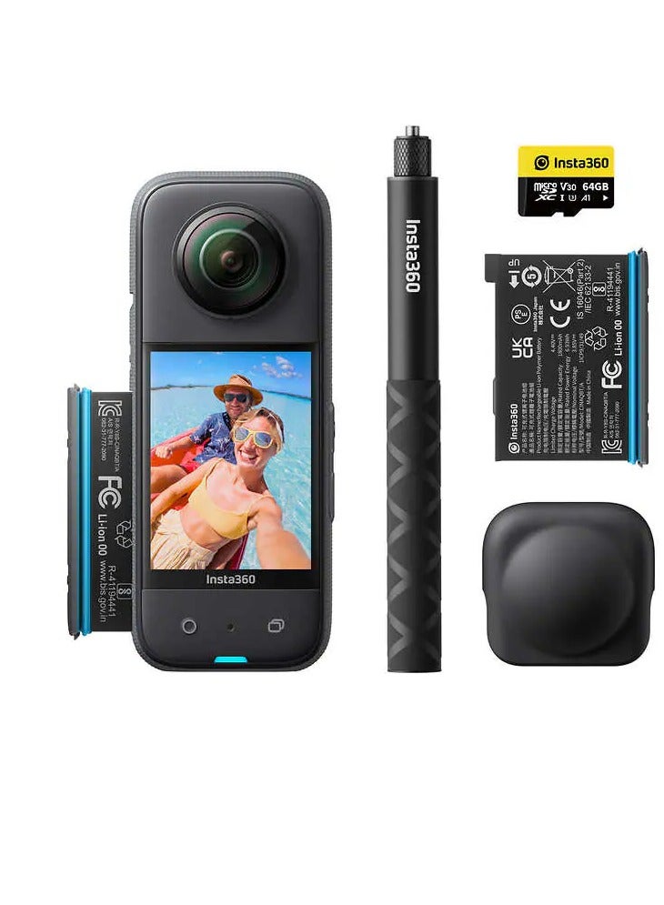انستا 360 - كاميرا الحركة Insta360 X3 بزاوية 360 درجة - مجموعة المغامرة - Image 1