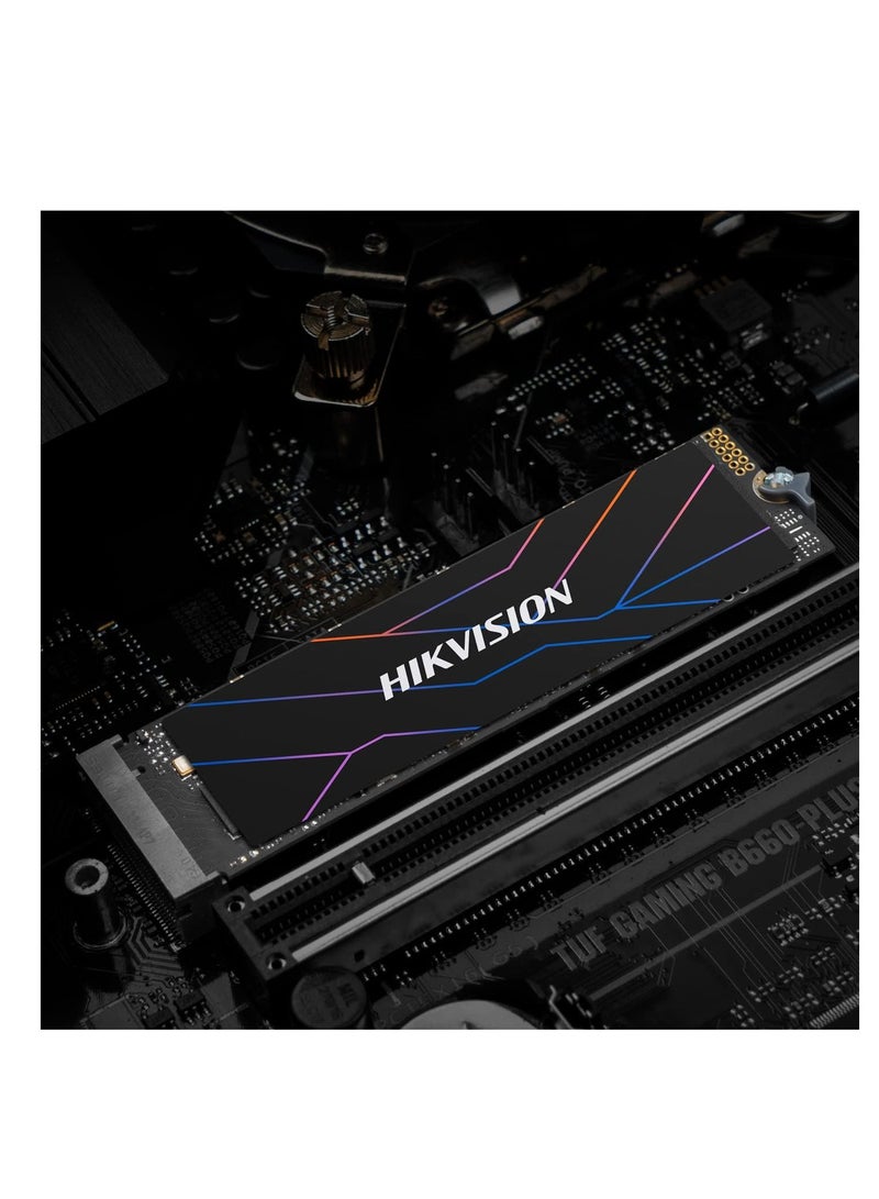HIKVISION - Hikvision 2TB NVMe SSD, PCIe 4.0 NVMe M.2 2280 Internal Solid State Drives, Up to 7450MB/s 3D NAND SSD Internal Gaming SSD for PC Gamer, PS5 (With Heatsink - G4000 2 TB - Image 1