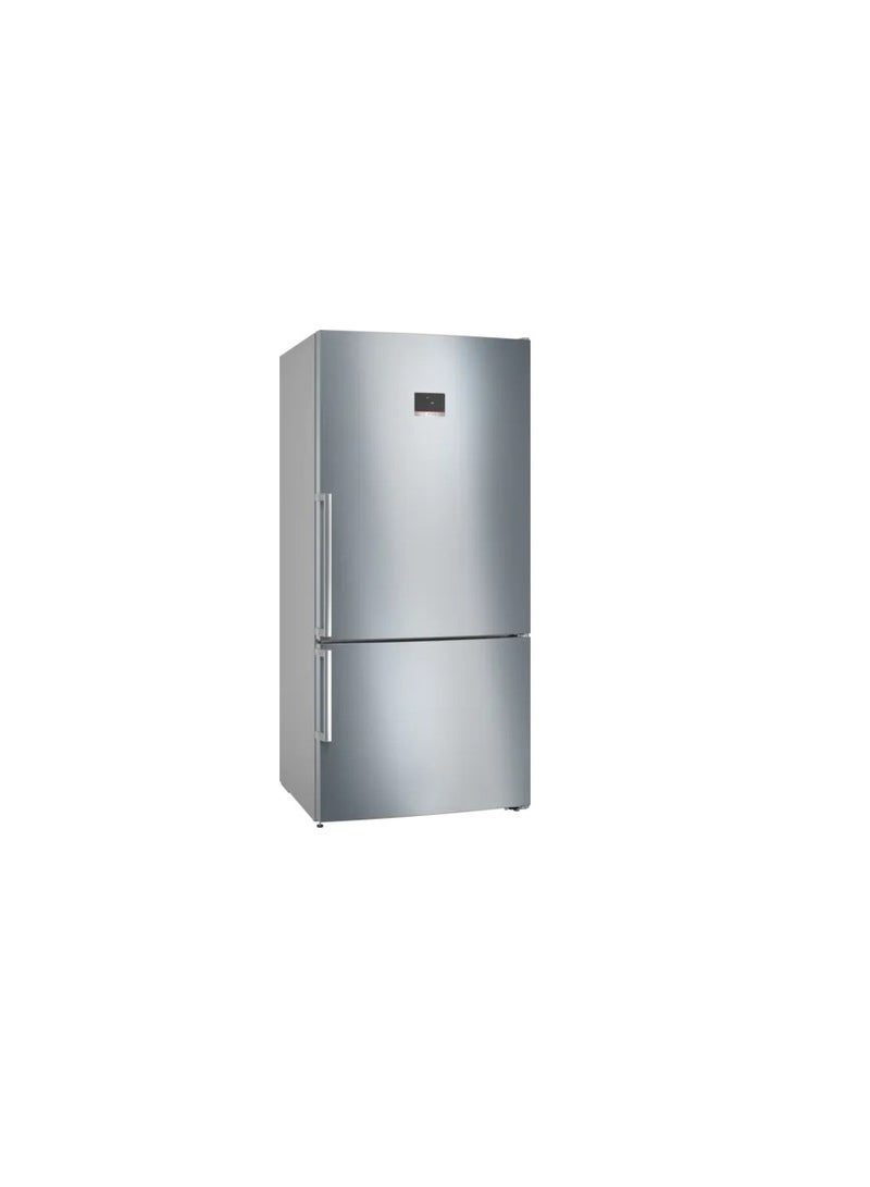 BOSCH Series 6, Free-Standing Fridge with Freezer at Bottom, 186 x 86 cm - KGN86CI3E8 Stainless Steel - Image 1
