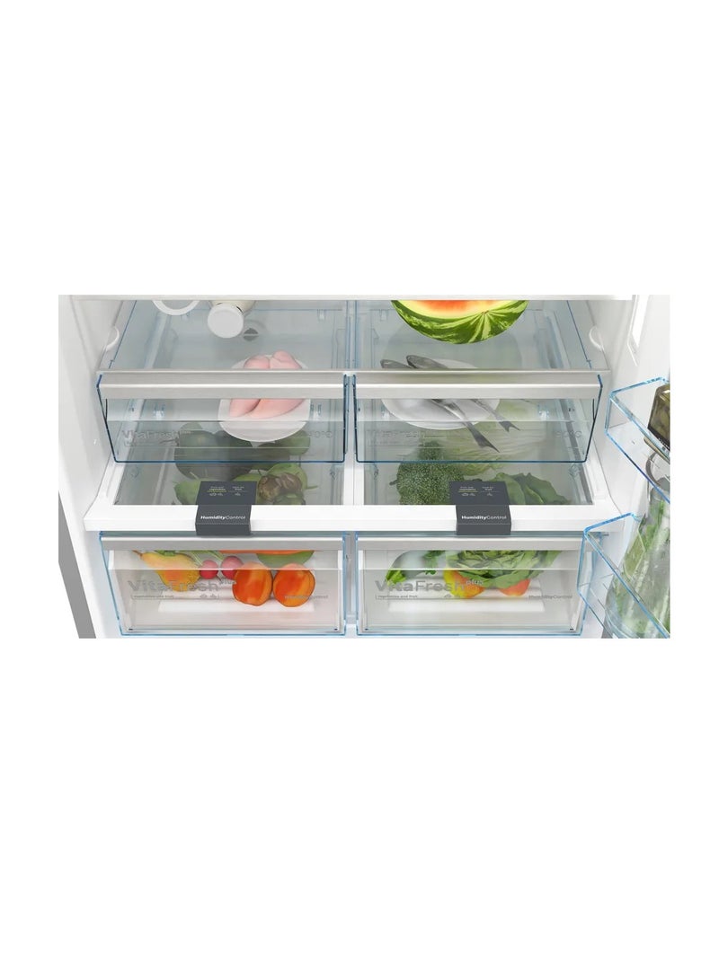 BOSCH Series 6, Free-Standing Fridge with Freezer at Bottom, 186 x 86 cm - KGN86CI3E8 Stainless Steel - Image 5