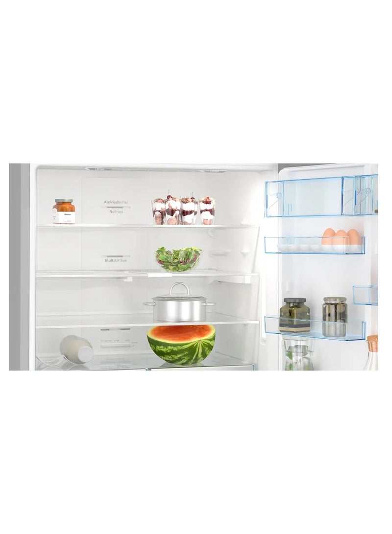 BOSCH Series 6, Free-Standing Fridge with Freezer at Bottom, 186 x 86 cm - KGN86CI3E8 Stainless Steel - Image 3
