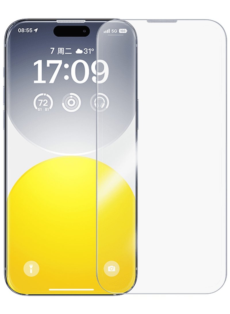 Baseus iPhone 15 6.1" Screen Protector Full Coverage Easy Installation Frame Military-Grade Protection HD Clear, Anti-Fingerprint, Bubble Free, Case Friendly 9H Tempered Glass Clear  - Image 1