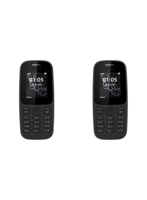 105 Dual Sim Black 4MB With gift Nokia 105 Dual Sim Black 4MB