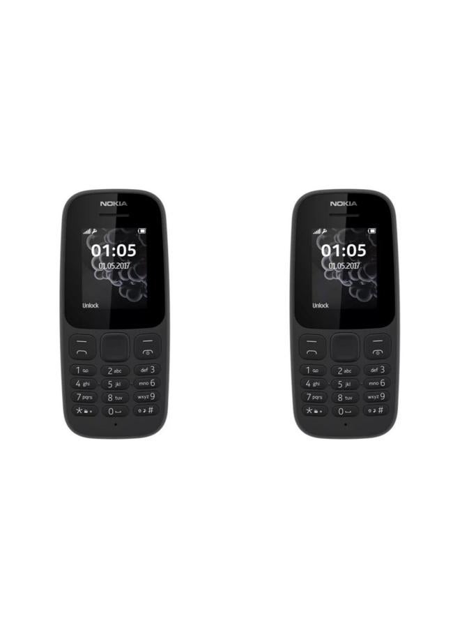 NOKIA - 105 Dual Sim Black 4MB With gift Nokia 105 Dual Sim Black 4MB - Image 1