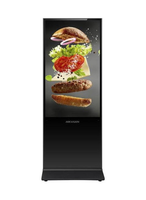 Floor Standing Digital Signage, 54.6" 4K UHD Display, 60Hz Refresh Rate, 6.5ms Response Time, 2x Built-In Speaker, Wi-Fi, Bluetooth 4.2, LAN Network Connectivity, DS-D6055UL-B/S Black